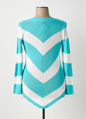 Pull coupe cintrée manches longues bleu MARBLE femme
