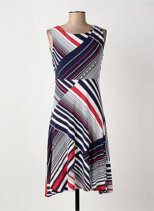 Robe mi-longue bleu MARBLE femme