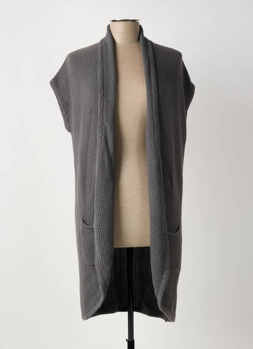 Gilet manches courtes gris MARBLE femme
