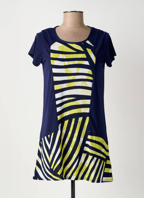 Robe courte bleu MARBLE femme