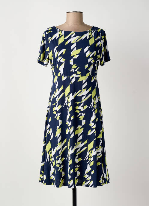 Robe mi-longue bleu MARBLE femme