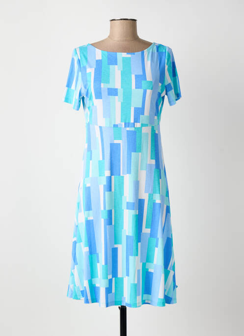 Robe mi-longue bleu MARBLE femme