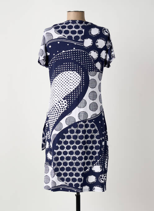 Robe mi-longue bleu MARBLE femme