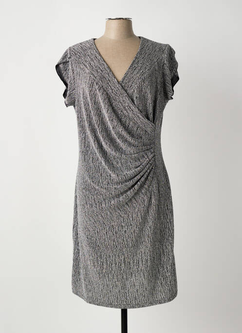 Robe mi-longue argent HALOGENE femme