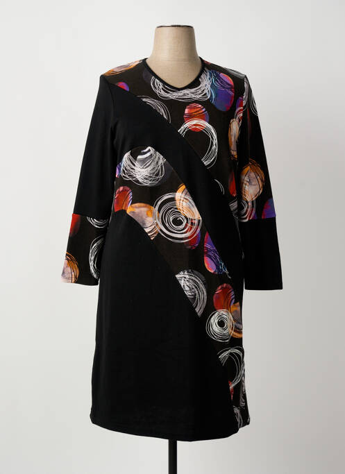 Robe mi-longue noir IMPULSION femme