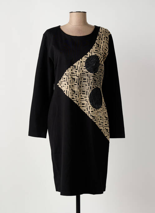 Robe mi-longue noir JOY femme