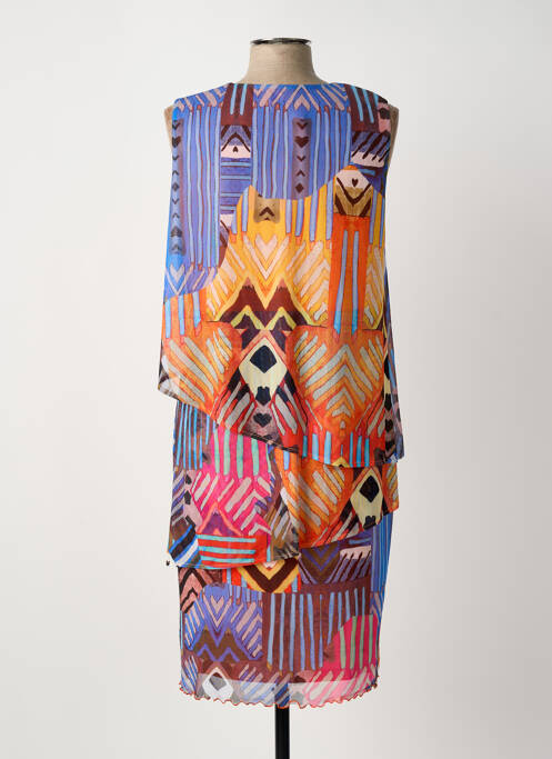 Robe mi-longue orange ARONA femme