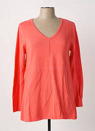 Pull col v manches longues orange MARBLE femme