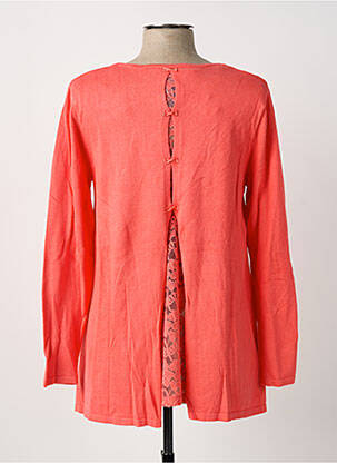 Pull coupe droite manches longues orange MARBLE femme