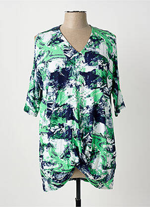 T-shirt manches 3/4 manches 3/4 vert MARBLE femme