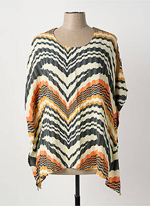 Top imprimé fantaisie manches courtes orange MERI & ESCA femme
