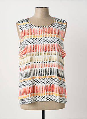 Top imprimé fantaisie sans manche orange MCM femme