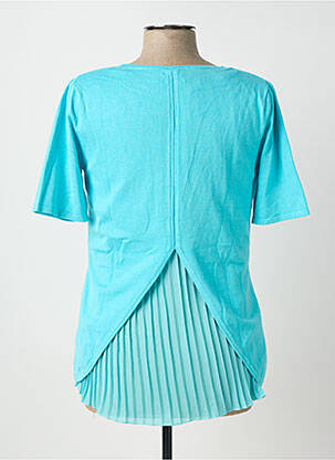 T-shirt coupe cintrée manches courtes bleu MARBLE femme