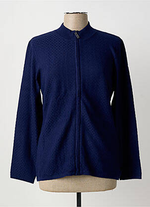 Gilet manches longues coupe cintrée bleu MARBLE femme