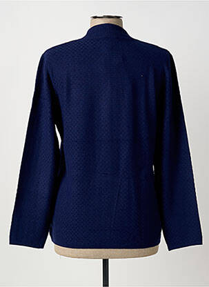 Gilet manches longues coupe cintrée bleu MARBLE femme