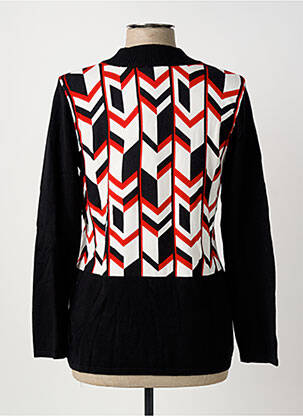 Pull coupe cintrée manches longues noir MARBLE femme