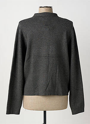 Gilet manches longues fermeture boutonnée sur le devant gris MARBLE femme