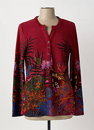 T-shirt manches longues manches longues rouge PALME femme