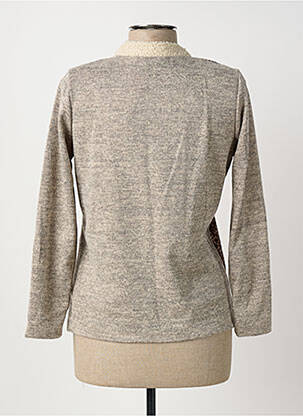 Pull coupe cintrée manches longues beige NAYAT femme