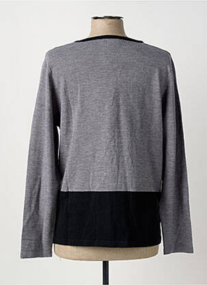 Pull coupe droite manches longues gris IMPULSION femme