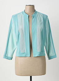 Veste casual col rond bleu GREGORY PAT femme