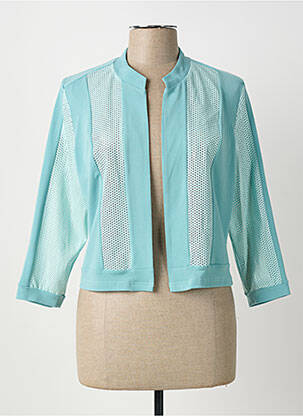 Veste casual col rond bleu GREGORY PAT femme