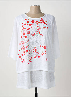 Tunique manches longues blanc MARBLE femme