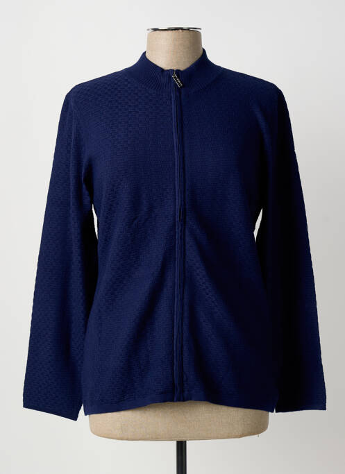 Gilet manches longues bleu MARBLE femme