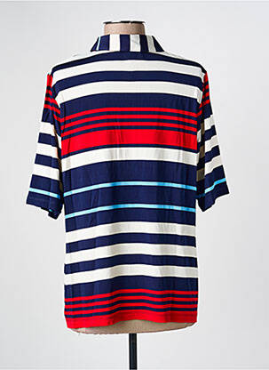 Polo imprimé rayures manches courtes bleu MERI & ESCA femme