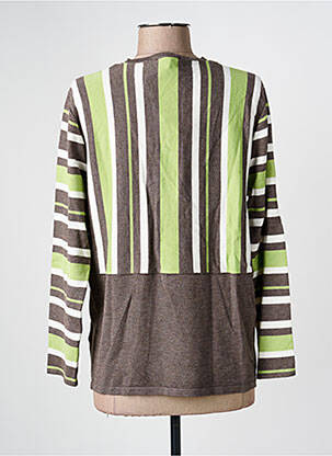Pull coupe cintrée manches longues marron MARBLE femme