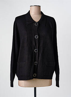 Gilet manches longues stretch noir MARBLE femme