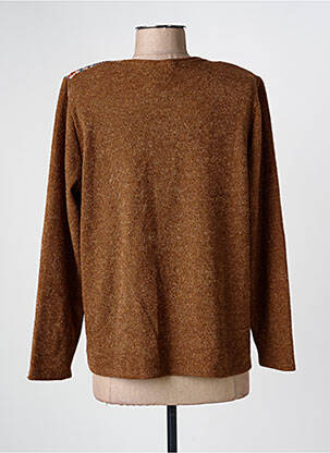 Pull coupe cintrée manches longues marron NAYAT femme