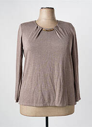 Top stretch manches longues marron NAYAT femme