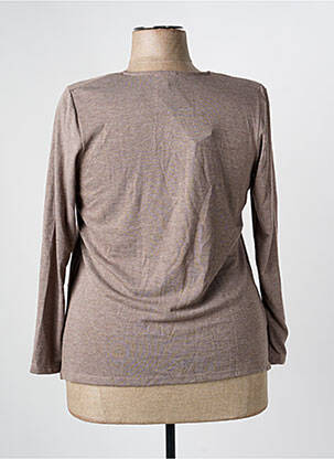 Top stretch manches longues marron NAYAT femme