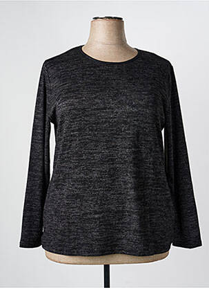 Pull tissage chiné manches longues gris TELMAIL femme
