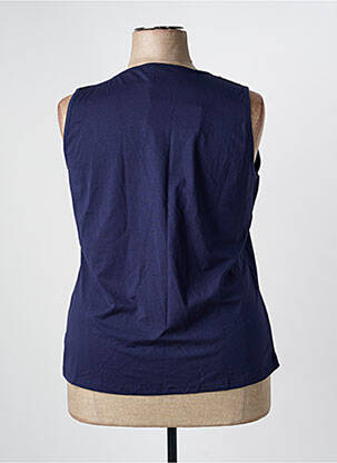 Débardeur stretch sans manche bleu MCM femme