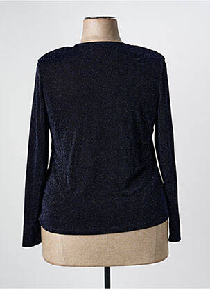 Top stretch manches longues bleu NAYAT femme