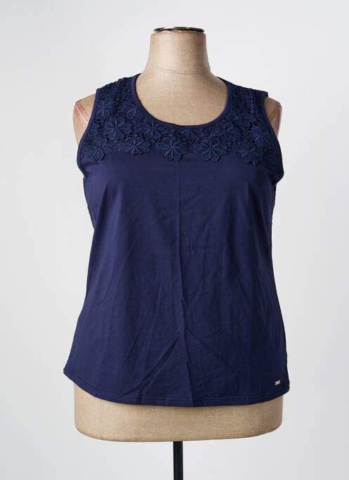 Débardeur stretch sans manche bleu MCM femme