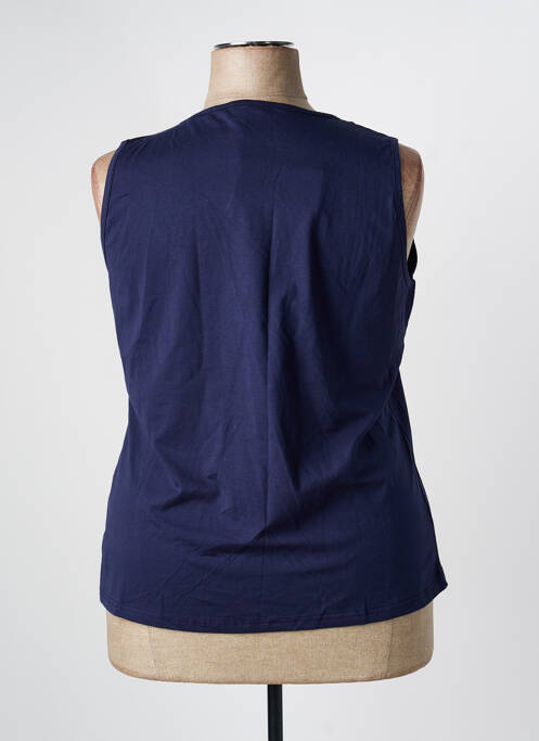 Débardeur stretch sans manche bleu MCM femme