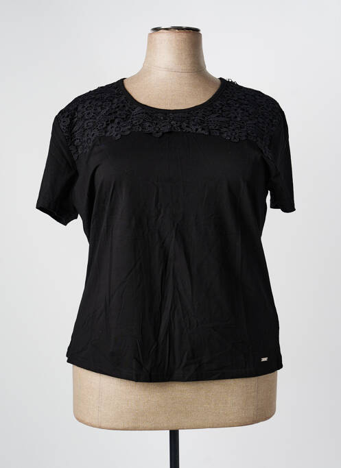 T-shirt stretch manches courtes noir MCM femme