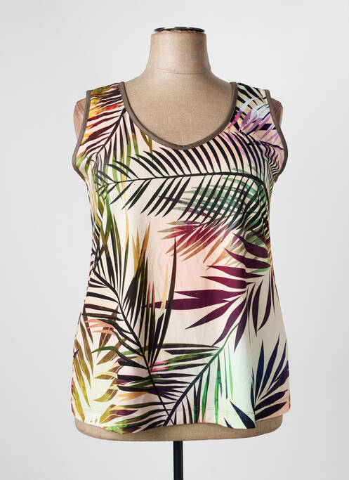 Débardeur coupe droite sans manche beige CHRISMAS'S femme