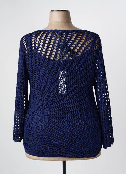 Pull tunique bleu MARBLE femme