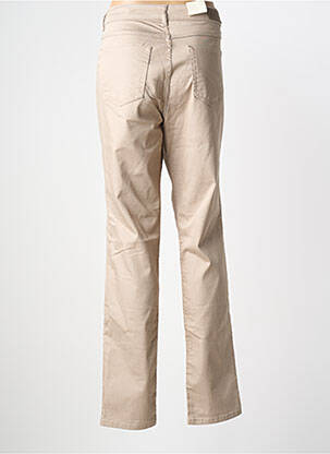 Pantalon slim tissage popeline taille normale beige PARA MI femme