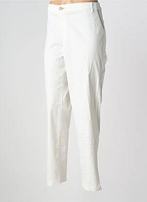 Pantalon chino tissage popeline taille normale blanc WALTRON femme