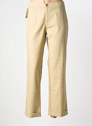 Pantalon droit stretch taille normale beige WALTRON femme