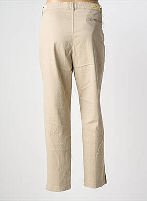 Pantalon 7/8 taille à pinces taille normale beige WALTRON femme