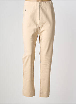 Jegging tissage jersey taille haute beige MARBLE femme