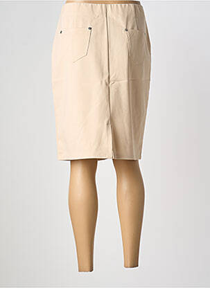 Jupe mi-longue stretch beige MARBLE femme
