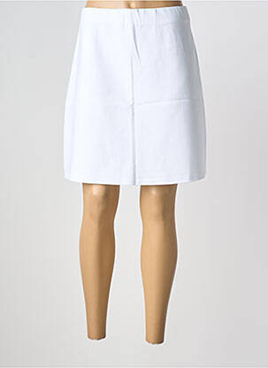 Jupe courte taille élastique blanc MARBLE femme