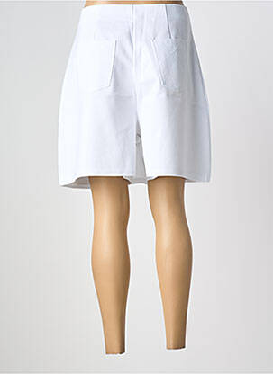 Jupe courte taille élastique blanc MARBLE femme